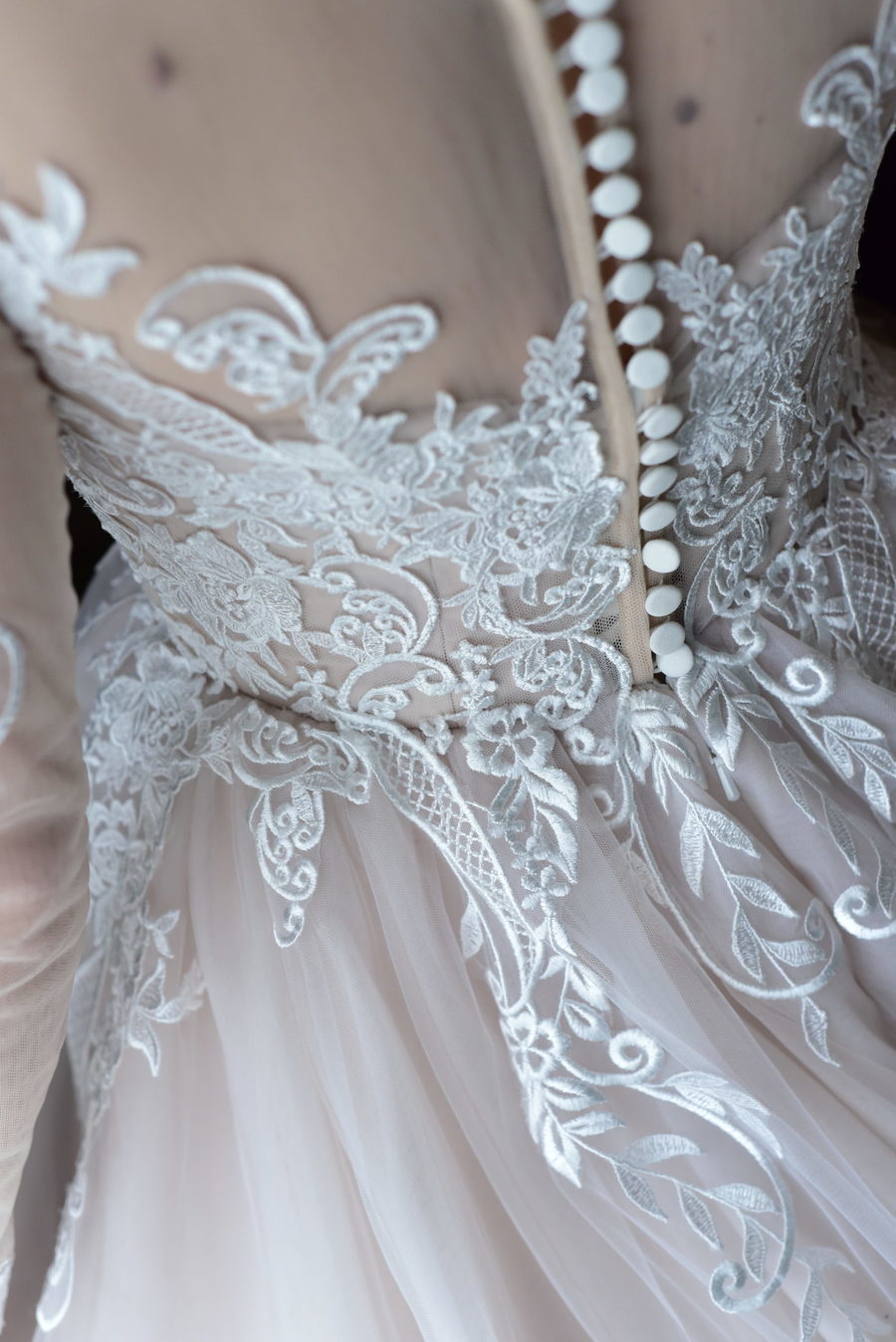 Vestidos de Noiva Princesa Capuccino Renda Tule 4