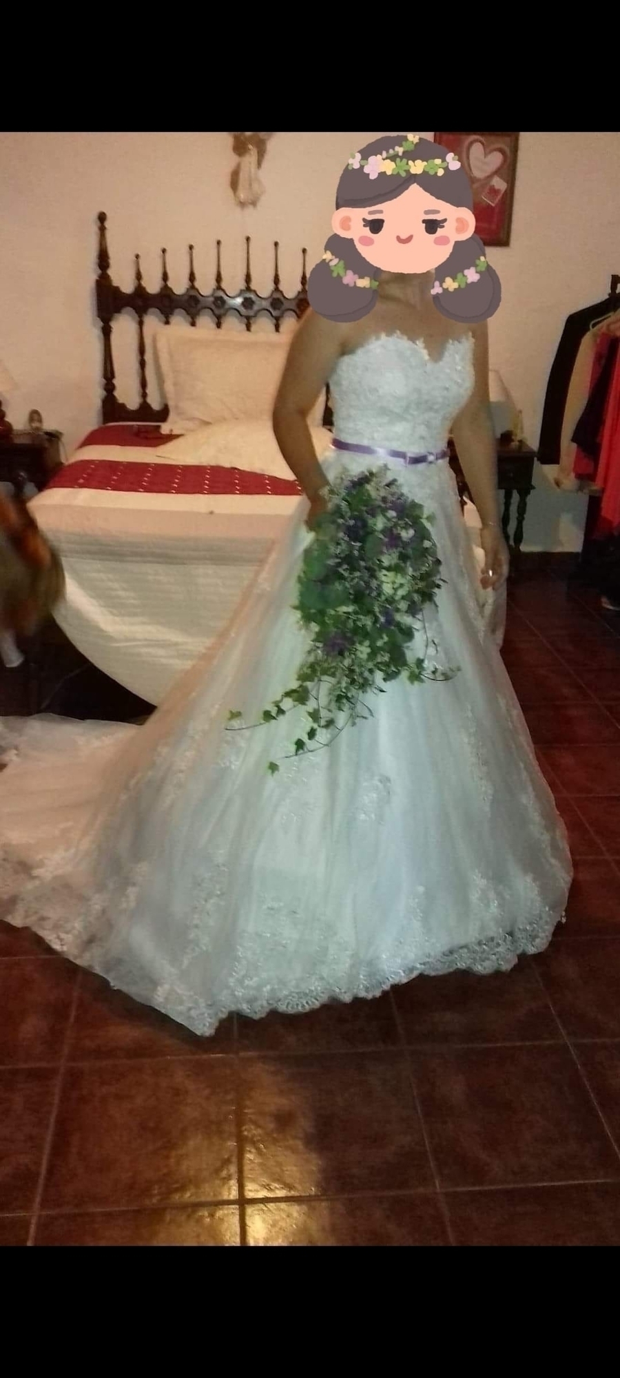 Vestido de noiva com cauda - tamanho S a XL 3