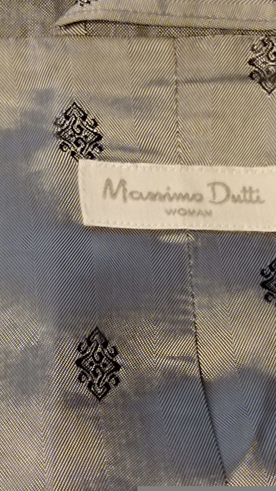 Casaco/jaqueta curto de tecido riscado da Massimo Dutti 2
