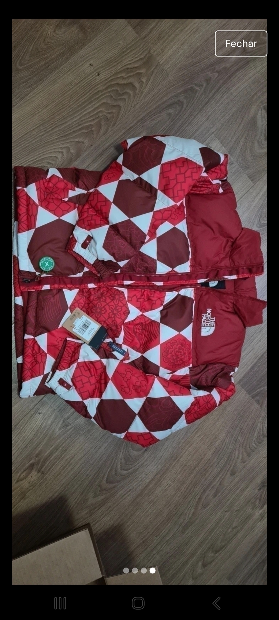 North face 1996 retro print red jacket size M 10