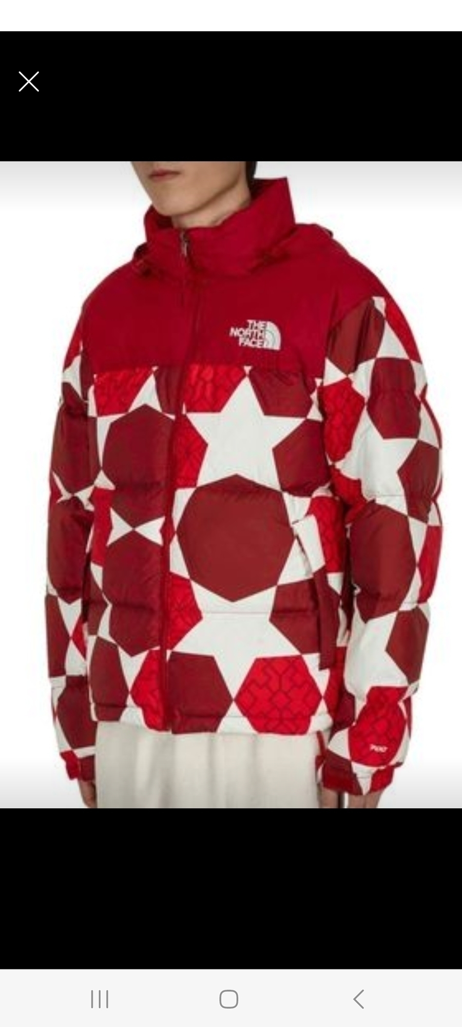 North face 1996 retro print red jacket size M 2