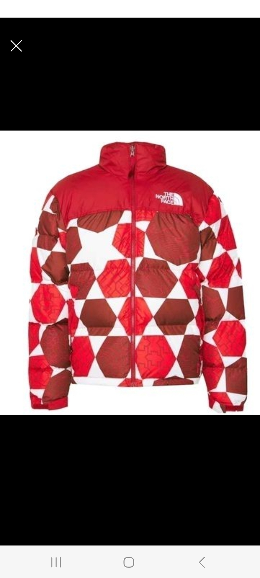 North face 1996 retro print red jacket size M 4