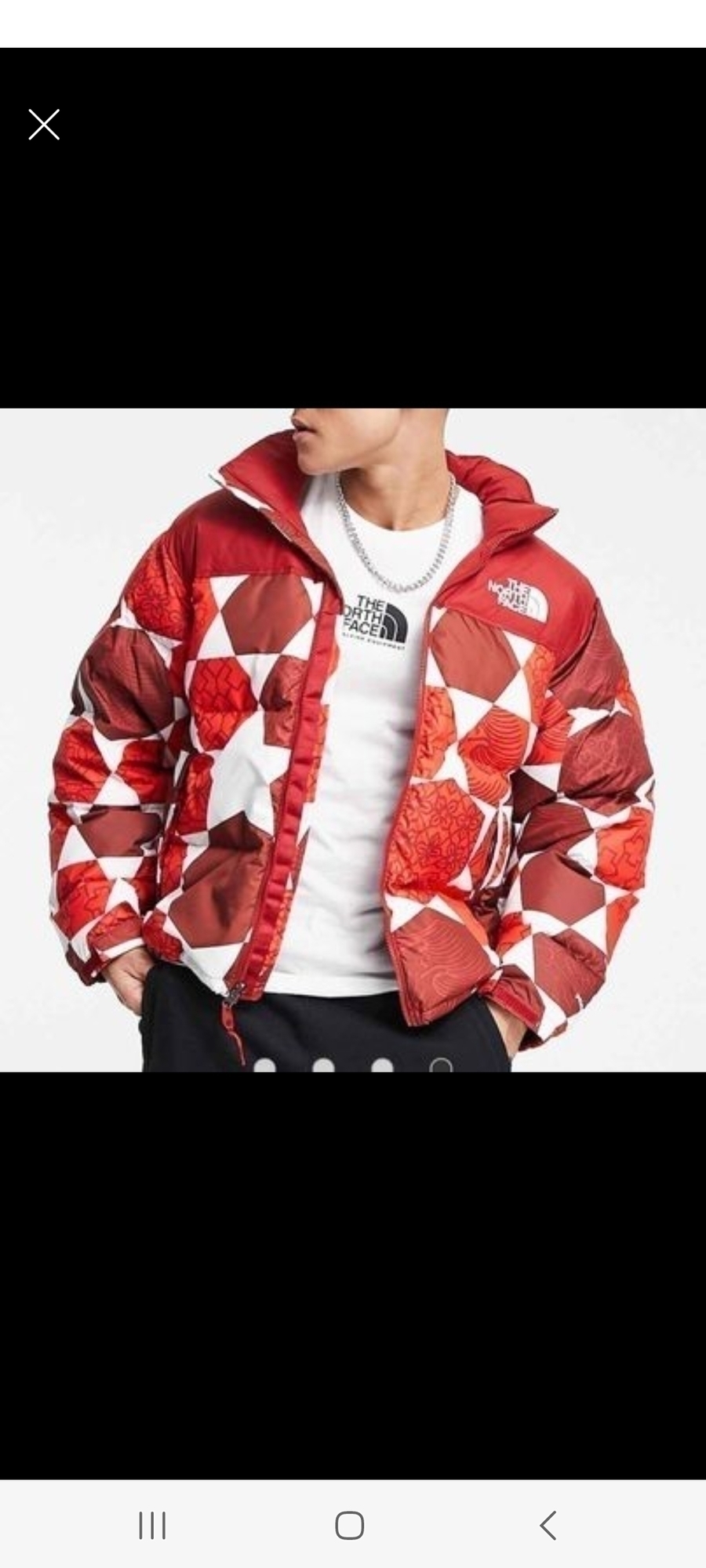 North face 1996 retro print red jacket size M 5