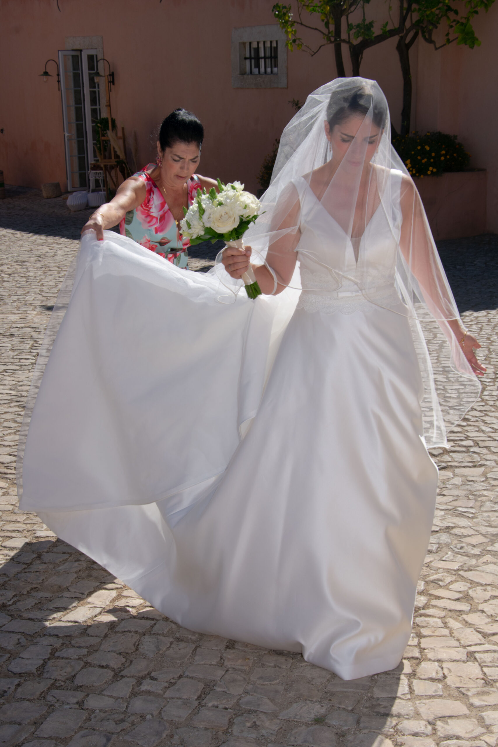 Vestido de Noiva e Véu Pomba Branca 1