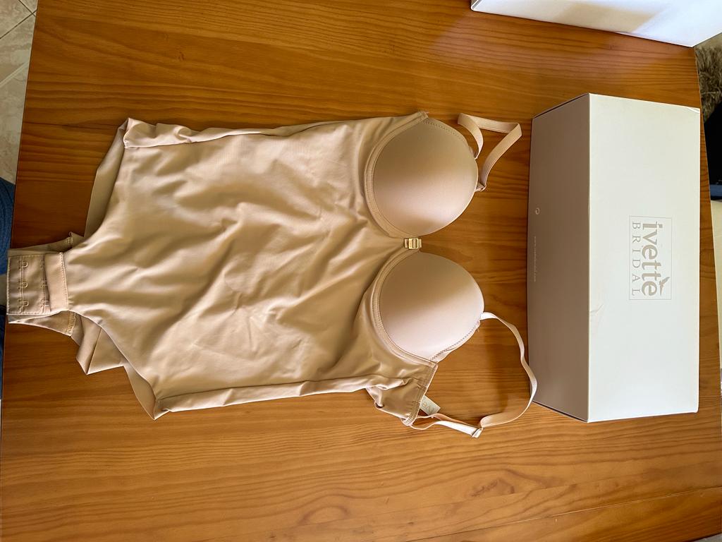 Body Ivette Bridal costas descobertas com copas push-up em natural 90B NOVO 6