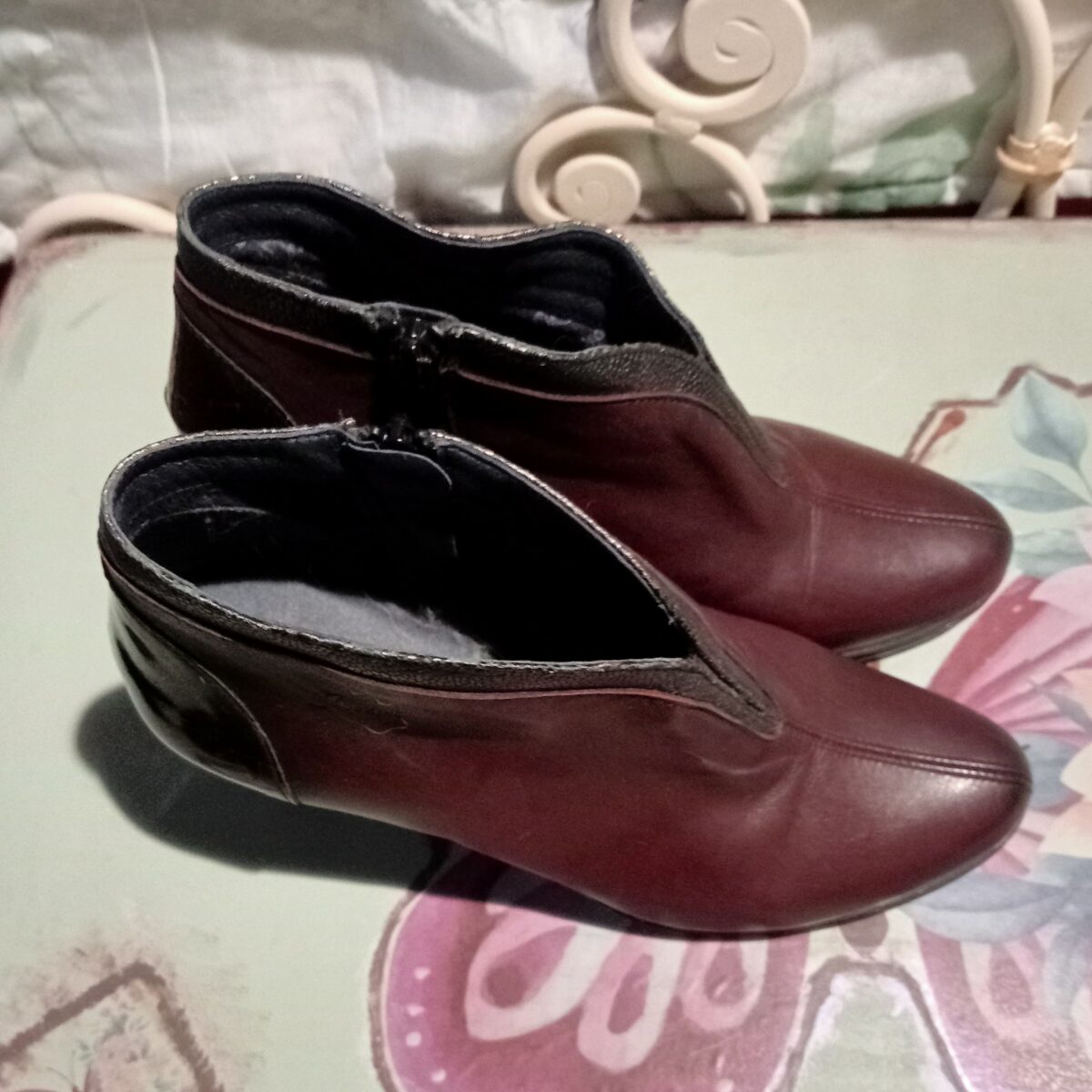 Botins Dorking  bordaux em pele 2