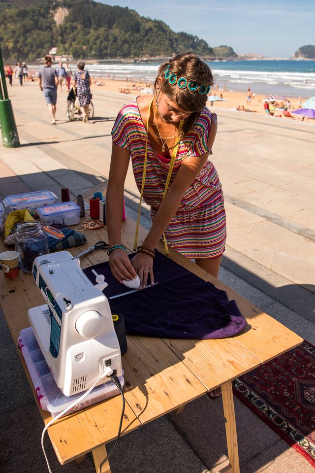 Repairing a wetsuite, Patagonia wetsuite repair tour